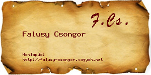 Falusy Csongor névjegykártya
