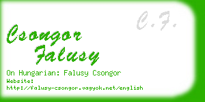 csongor falusy business card